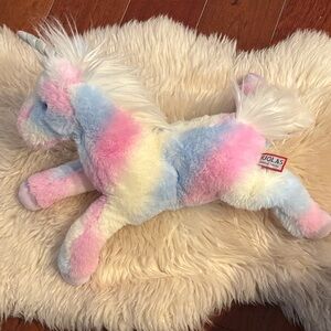 Super plush Pastel rainbow sparkly Douglas Unicorn Plush Toy
